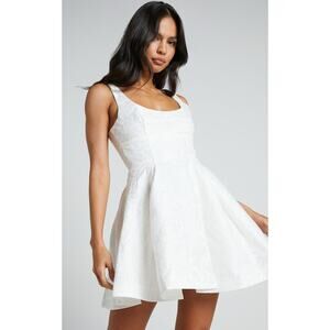 Showpo Womens Bridal Stephanie Dress Corset Fit and Flare in Ivory Sz 8 Wedding